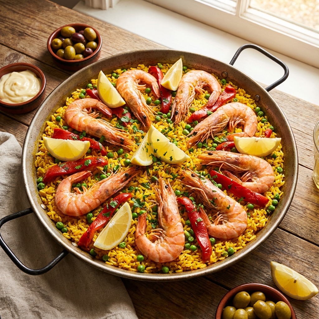 Paella de Camarão